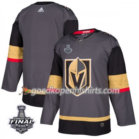 Vegas Golden Knights Blank 2018 Stanley Cup Final Patch Adidas Grijs Authentic Shirt - Mannen